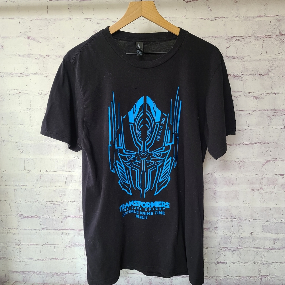Transformers The Last Knight Optimus Prime Time Real D 3D Premiere Tee Large